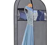 MISSLO Gusseted 60" Dress Garment Bag Hanging Clothes Cover with Clear  Window Zipper Pocket for Long Coat, Full-Length Wedding Gown, Closet,  Travel, ...