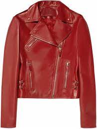 Valentino Red Cash Rocket Leather Biker Jacket Red Jacket Leather Black Leather Biker Jacket Leather Jacket