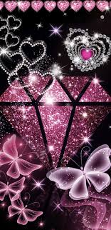 Designer fabrics, designer wallpaper, home décor Glitter Pink Diamond Wallpaper Novocom Top