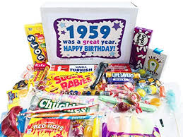 Purchase a bag of marbles, and label it with for when you lose yours. buy a huge magnifying glass and tie a note to it. Woodstock Candy 60th Birthday Gift Ideas Retro Vintage Candy Import It All