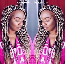 Mixed Black And Blue Box Braids Medium Size Mid Back Blonde Mix Box Braids Box Braids Hairstyles Rock Hairstyles Famous Hairstyles