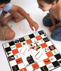 I helped owen add squares with special messages such as, snake. Glow In The Dark Halloween Board Game Happiness Is Homemade