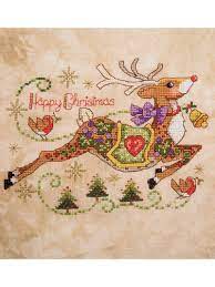 This is the new ebay. Cross Stitch Downloads Happy Christmas Buck Cross Stitch Pattern