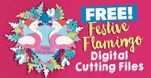 This free svg cut file comes in a single zip file with the following file formats: Free Festive Flamingo Svg Cutting Files Paper Craft Download