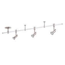 Kendal Lighting Rk40 Series 4 Ft 3 Light Satin Nickel Track Lighting Kit Rk40 Sn The Home Depot