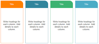 Four Column Chart Templates