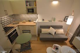 Transformation Et Renovation Totale D Un Appartement De 25 M2 Dans Le 14e A Cuisine De Petit Appartement Plans Petits Appartement Amenagement Petit Appartement