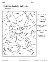 Multiplication Color By Number Pdf Tables 1 4 Tim S Printables In 2020 Multiplication Worksheets Multiplication Math Coloring Worksheets