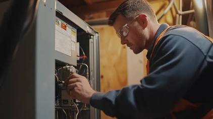 Detailed inspection of ignition assemblies and heat exchangers prevents major mid-winter breakdowns., AI generated