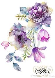 Watercolor Illustration Flower In Simple Background Watercolor Tattoo Flower Watercolor Flowers Flower Illustration