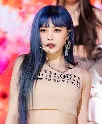 Soojin G I Dle Blue Hair Kpop Girls Beauty Pop