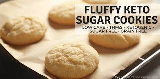 This is the best sugar free chocolate chip cookie recipe that we could find. Fluffy Keto Sugar Cookies Thm S Low Carb Ketogenic Sugar Free Grain Free
