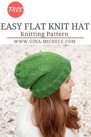 Beginner Flat Knit Hat Knitting Pattern Gina Michele Knitting Patterns Free Beginner Knit Hat Pattern Easy Knitting Patterns Free Hats
