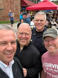 The antique festival always draws a crowd, even with a threat of rain!  Hanging with Sheriff Russell Barker, JD's Realty & Auction LLC and Lt  Stokes