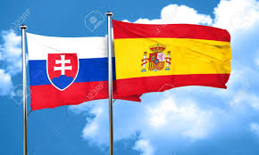 La embajada en madrid es una de las 255 representaciónes diplomáticas y consulares de eslovaquia en el exterior. Bandera De Eslovaquia Con La Bandera De Espana 3d Fotos Retratos Imagenes Y Fotografia De Archivo Libres De Derecho Image 58552268