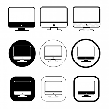 Simple Computer Monitor Icon Sign Design Computer Icons Monitor Icons Simple Icons Png And Vector With Transparent Background For Free Download Sign Design Computer Vector Computer Icon