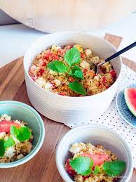 Wassermelone und minze verwandeln einen simplen couscous salat in ein erfrischendes, leichtes sommergericht. Sommerlicher Couscous Salat Mit Wassermelone Und Feta