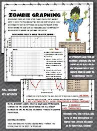 Fun Zombie Graphing Worksheet 5th 6th 7th Middle School Elementary Science Math High School Science Middle School Science Elementary Science