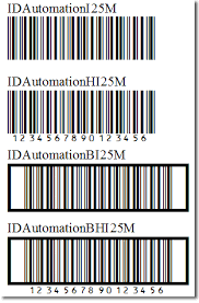 Interleaved 2 Of 5 Barcode Fonts Package