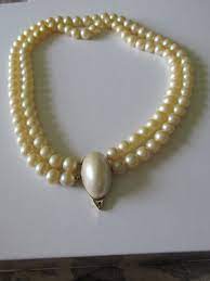Vintage Pierre Cardin Faux Pearls Double Strand 15 17 Decorative Large Clasp Minor Wear See Photo Collectible For Weddi Faux Pearl Vintage Jewelry Pearls