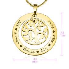 Family tree birthstone necklace sterling silver with diamonds. Personalised My Family Tree Necklace 18ct Gold Plated Amazingnecklace Com