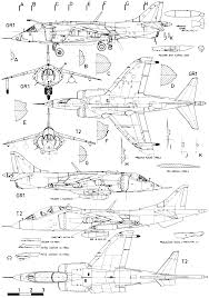 Hawker Siddeley Harrier Blueprint Model Airplanes Aircraft Design Airplane Design