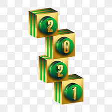 Green And Gold Cube 3d Illustration With Number 2021 Multi Colored Three Dimensional Illustration Png And Vector With Transparent Background For Free Downloa Green And Gold Sign Design Three Dimensional