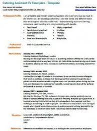 This is shorter and easier to pronounce! Catering Cv Sample