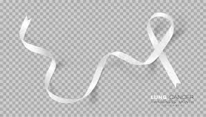 Various factors can cause this mutation to happen. Lung Cancer Awareness Month White Color Ribbon Isolated On Transparent Background Vector Design Template For Poster Stock Vector Illustration Of Media Medicine 155793267