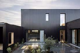 All Black Modern House For Sale Conceals Crisp Clean Interior Curbed Modern House Gable House Brick Facade