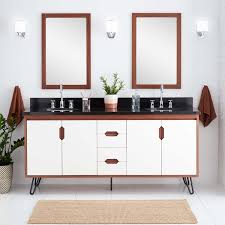 Enjoy free shipping on most stuff, even big stuff. Signature Hardware 447309 White Cinnamon Millie 72 Teak Wood Double Vanity Cabinet Choose Your Vanity Top And Sink Configuration Faucet Com