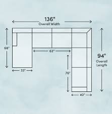 Standard coffee table heights are between 16″ and 18″, but shapes and length dimensions can vary greatly. How To Measure For A Sectional Sofa Wayfair