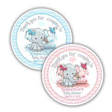 A baby shower is a way to celebrate the expected or delivered birth of a child by presenting gifts to the mother at a party. Custom Cute Elephant Baby Shower Thank You Printable 2 5 Tags Persona Studio Cr8tive Idea