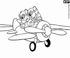 Family, people, jobs color pages. The Koala Brothers At The Aeroplane Coloring Page Printable Game