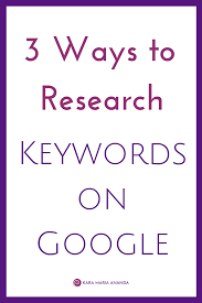 3 Ways To Research Keywords For Search Engine Optimization With Images Keyword Planner