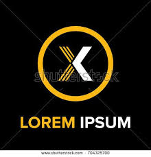 Strips Letter X Logo X Letter Design Vector With Strips And Yellow Circle For Logo Symbol And Icon