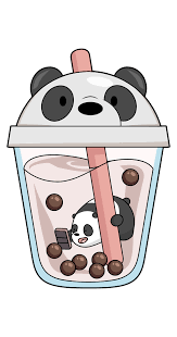 Download 7,879 cartoon grizzly bear stock illustrations, vectors & clipart for free or amazingly low rates! We Bare Bears Panda In Boba Drink Sticker Ice Bear We Bare Bears Bear Wallpaper Cute Panda Wallpaper
