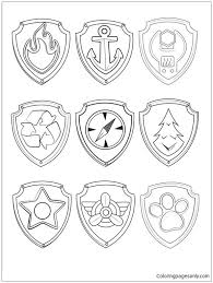 Superman logo coloring pages free printable free printable. Paw Patrol Symbols Coloring Pages Cartoons Coloring Pages Coloring Pages For Kids And Adults