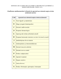 Selectați limba servicii medicale pe tipuri de asistență medicală. Doc Clasificare Atc Completa Docx Grigorescu Cristina Academia Edu