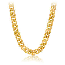 Miami Link Chain Necklace in 18ct Yellow Gold – Hardy Brothers Jewellers