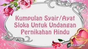 Kumpulan Syair Ayat Sloka Untuk Undangan Pernikahan Hindu Mdprinting