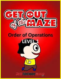 Order Of Operations Maze No Exponents No Parentheses Brackets Free Order Of Operations One Step Equations Combining Like Terms