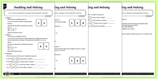 The quizzes are the equivalence of interactive tests with embedded answer keys that track your score. Doubling And Halving Worksheets Teaching Resources