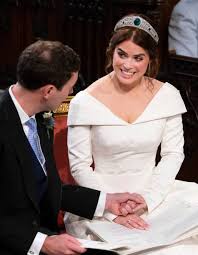George's chapel at winsdor castle, the same venue where her cousin. Princess Eugenie And Jack Brooksbank During Their Wedding Ceremony At Princess Eugenie Eugenie Wedding Royal Brides
