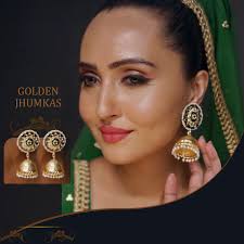 Green jhumkas shop