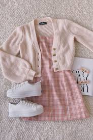 Kelakuan remaja yang gak patut dicontoh. Plaid To Be Here Blush Pink Plaid Lace Up Backless Mini Dress Backless Mini Dress Retro Outfits Cute Casual Outfits