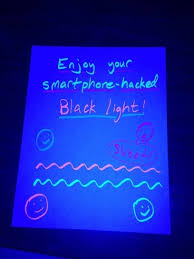 Black Light Effect With Iphone And Blue And Purple Sharpies Uv Black Light Black Light Smartphone Hacks