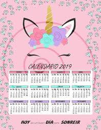Calendario 2019 Unicornio Gratis Calendario Para Imprimir Calendario Calendario De Cumpleanos
