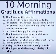 Affirmations Morning Gratitude Affirmation Morning Gratitude Affirmations