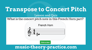 Concert Pitch Transposition Chart And Flashcards